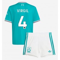 Liverpool Virgil van Dijk #4 Tretí Detský futbalový dres 2025-26 Krátky Rukáv (+ trenírky)